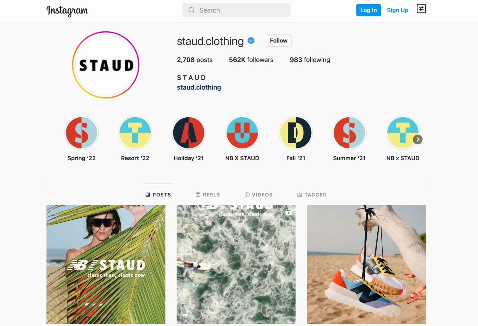 STAUD instagram clothing boutique