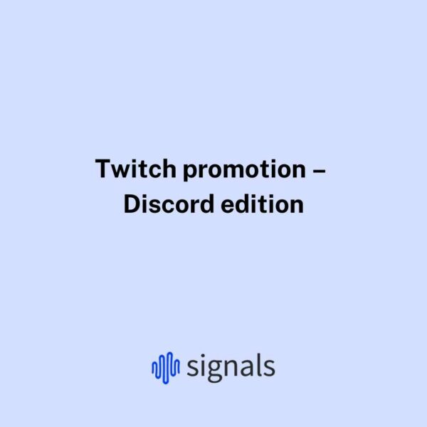 Twitch promotion – Discord edition